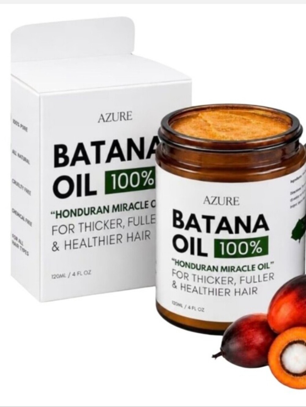 Batana Oil 100% Honduran Miracle Oil - Brown Nourishing Hair Treatment